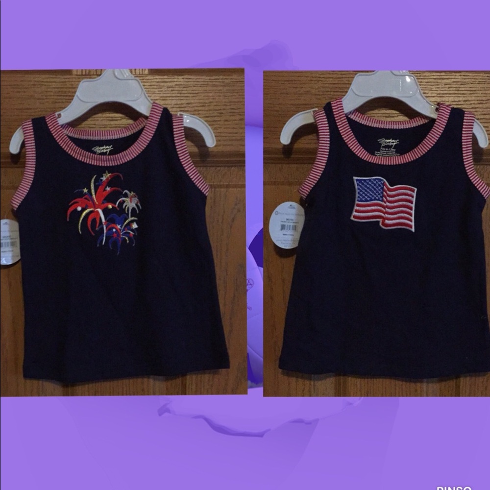 2 Stephan Baby Tank Top Shirt Size 6-9 Months